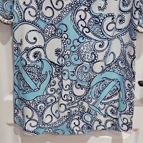 Lilly Pulitzer Sarah Tunic Dress Spa Blue Shape Up Or Ship Out Small - Picture 4 of 8